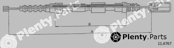 Cabor 11.6767 — Cable Pull, parking brake