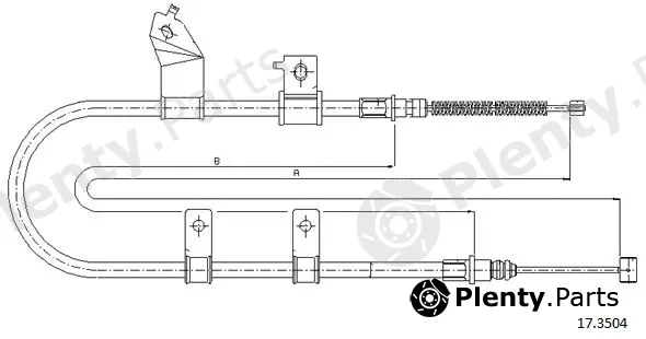 Cabor 17.3504 — Cable Pull, parking brake