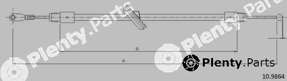 Cabor 10.9864 — Cable Pull, parking brake