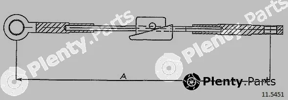 Cabor 11.5451 — Cable Pull, parking brake