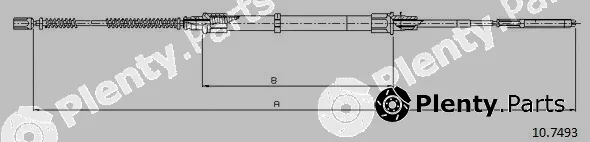 Cabor 10.7493 — Cable Pull, parking brake