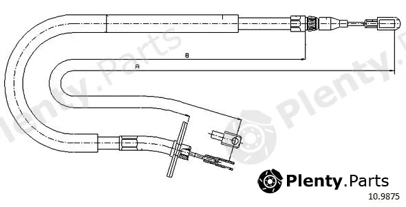 Cabor 10.9875 — Cable Pull, parking brake