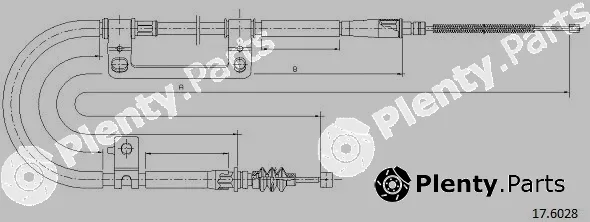 Cabor 17.6028 — Cable Pull, parking brake