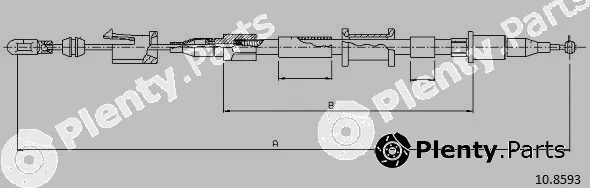 Cabor 10.8593 — Cable Pull, parking brake