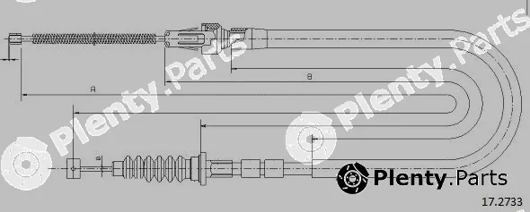 Cabor 17.2733 — Cable Pull, parking brake