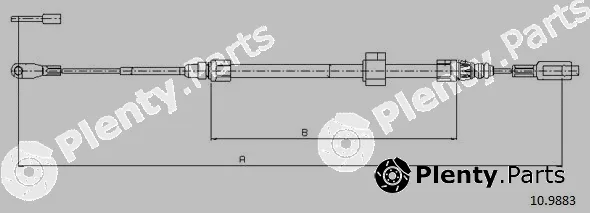 Cabor 10.9883 — Cable Pull, parking brake