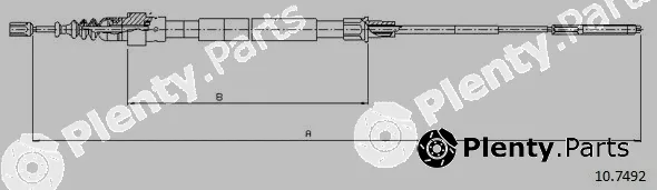 Cabor 10.7492 — Cable Pull, parking brake