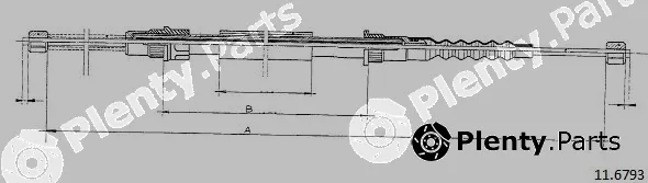 Cabor 11.6793 — Cable Pull, parking brake