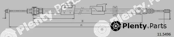 Cabor 11.5496 — Cable Pull, parking brake
