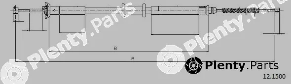 Cabor 12.1500 — Cable Pull, parking brake