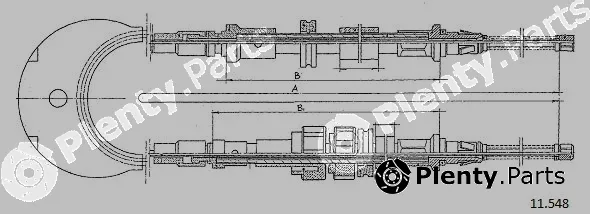 Cabor 11.548 — Cable Pull, parking brake