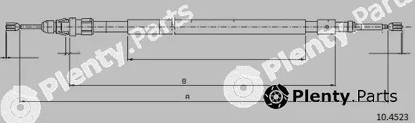 Cabor 10.4523 — Cable Pull, parking brake