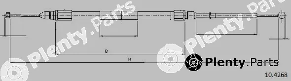 Cabor 10.4268 — Cable Pull, parking brake