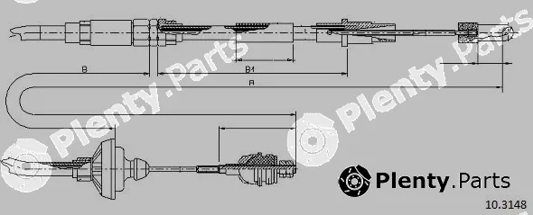 Cabor 10.3148 — Cable Pull, clutch control