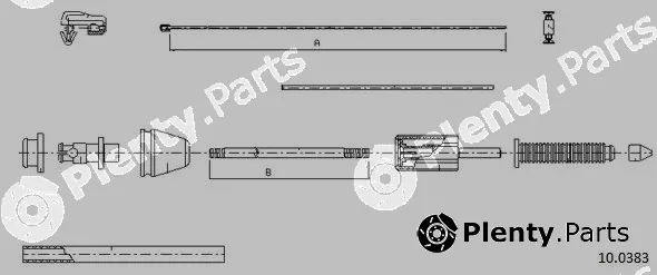 Cabor 10.0383 — Accelerator Cable