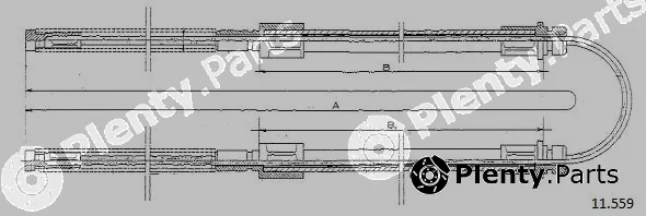 Cabor 11.559 — Cable Pull, parking brake