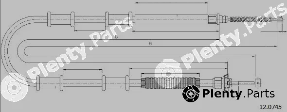 Cabor 12.0745 — Cable Pull, parking brake