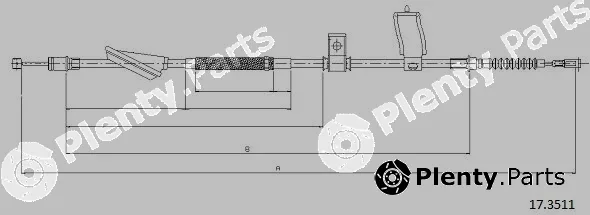 Cabor 17.3511 — Cable Pull, parking brake