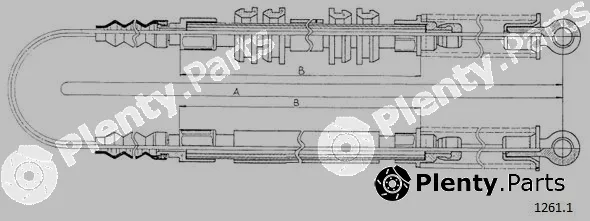 Cabor 1261.1 — Cable Pull, parking brake