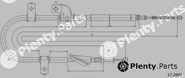 Cabor 17.2602 — Cable Pull, parking brake