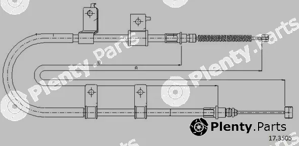 Cabor 17.3505 — Cable Pull, parking brake