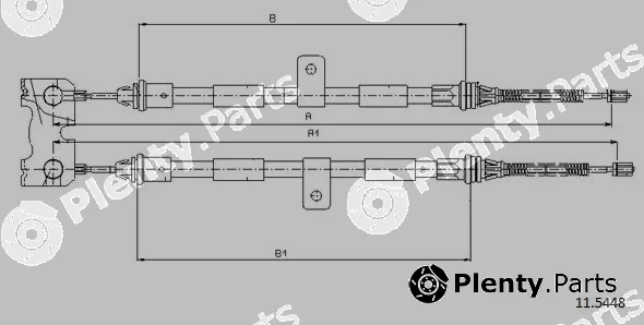 Cabor 11.5448 — Cable Pull, parking brake