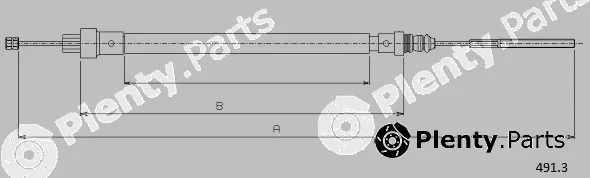 Cabor 491.3 — Cable Pull, parking brake