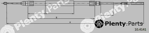 Cabor 10.4141 — Cable Pull, parking brake
