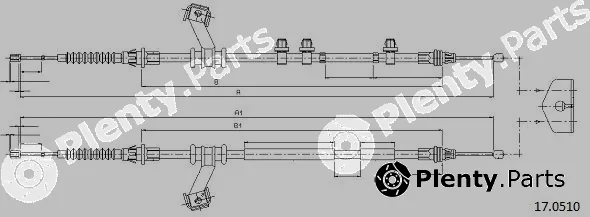 Cabor 17.0510 — Cable Pull, parking brake