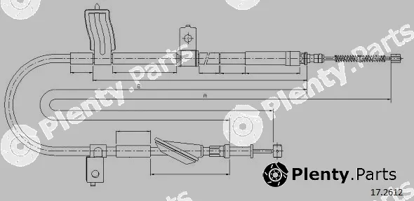 Cabor 17.2612 — Cable Pull, parking brake