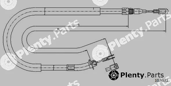 Cabor 10.9873 — Cable Pull, parking brake
