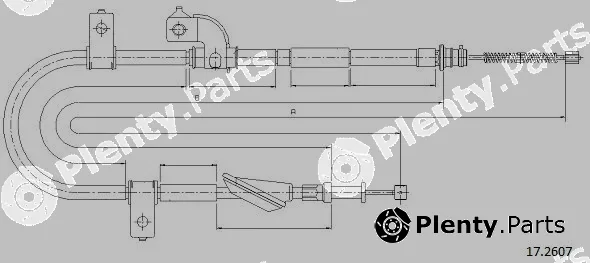 Cabor 17.2607 — Cable Pull, parking brake