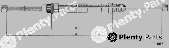 Cabor 11.6671 — Cable Pull, parking brake