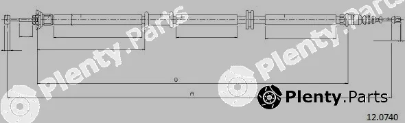 Cabor 12.0740 — Cable Pull, parking brake