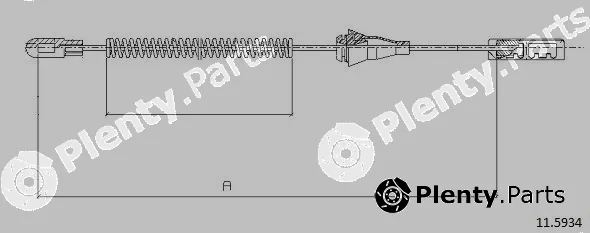 Cabor 11.5934 — Cable Pull, parking brake