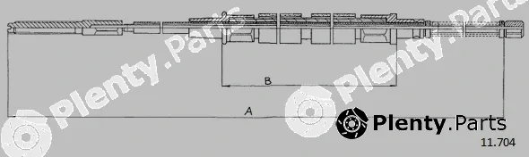 Cabor 11.704 — Cable Pull, parking brake