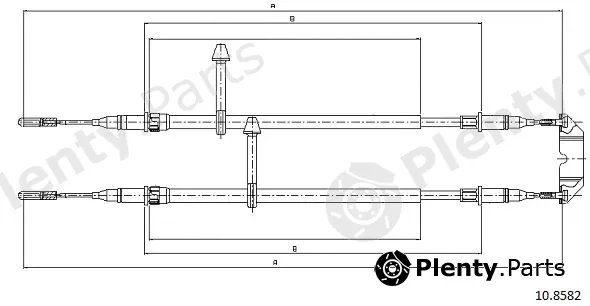 Cabor 10.8582 — Cable Pull, parking brake