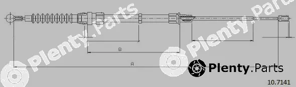 Cabor 10.7141 — Cable Pull, parking brake