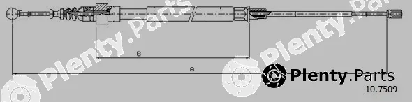 Cabor 10.7509 — Cable Pull, parking brake