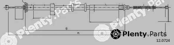 Cabor 12.0724 — Cable Pull, parking brake