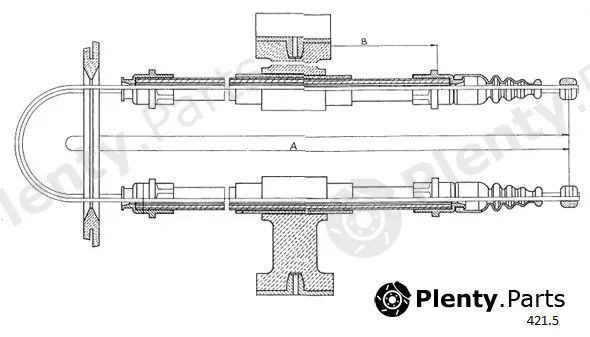 Cabor 421.5 — Cable Pull, parking brake