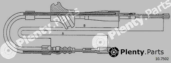 Cabor 10.7502 — Cable Pull, parking brake