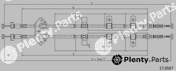 Cabor 17.0587 — Cable Pull, parking brake