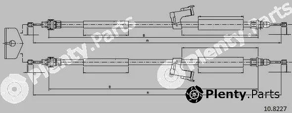Cabor 10.8227 — Cable Pull, parking brake