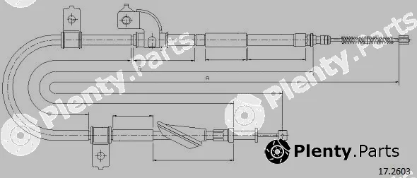 Cabor 17.2603 — Cable Pull, parking brake