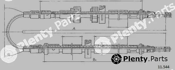 Cabor 11.544 — Cable Pull, parking brake