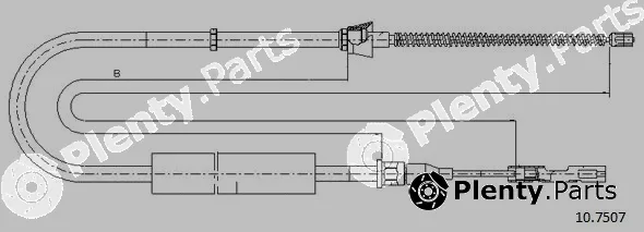 Cabor 10.7507 — Cable Pull, parking brake