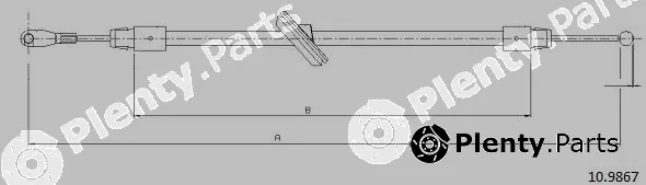 Cabor 10.9867 — Cable Pull, parking brake