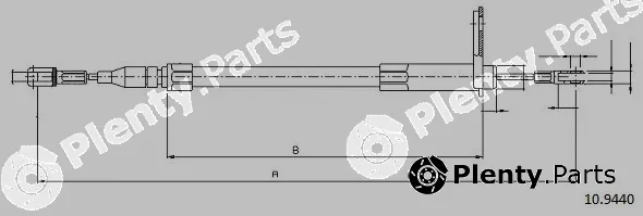 Cabor 10.9440 — Cable Pull, parking brake