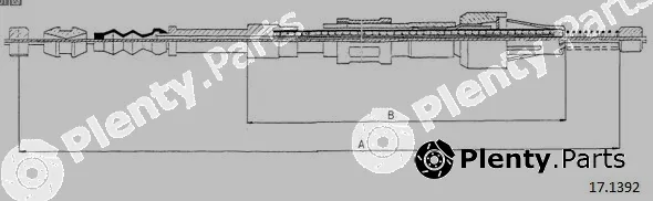Cabor 17.1392 — Cable Pull, parking brake